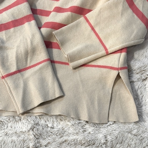 Tahari Striped Mock Turtleneck Sweater Medium - Picture 3 of 6